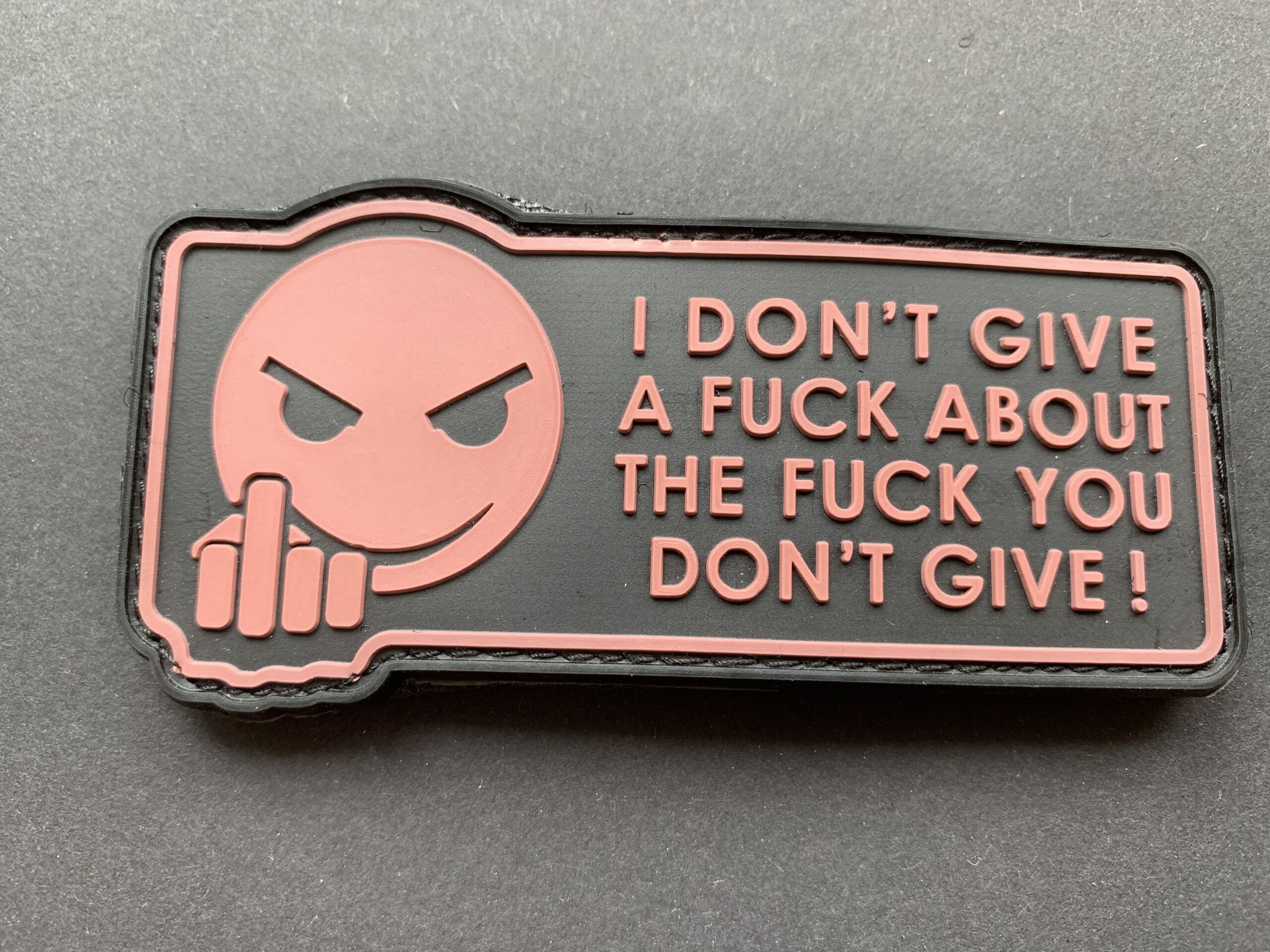 3DRubber Patch: "I DON't GIVE A FUCK...!" rost braun – Bild 2