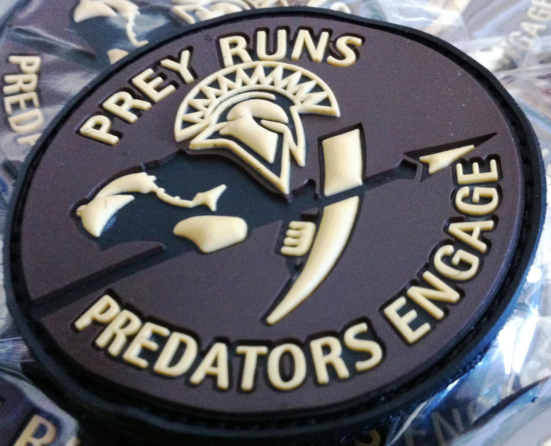 3D Rubberpatch:"PREY RUNS" CHARGER version