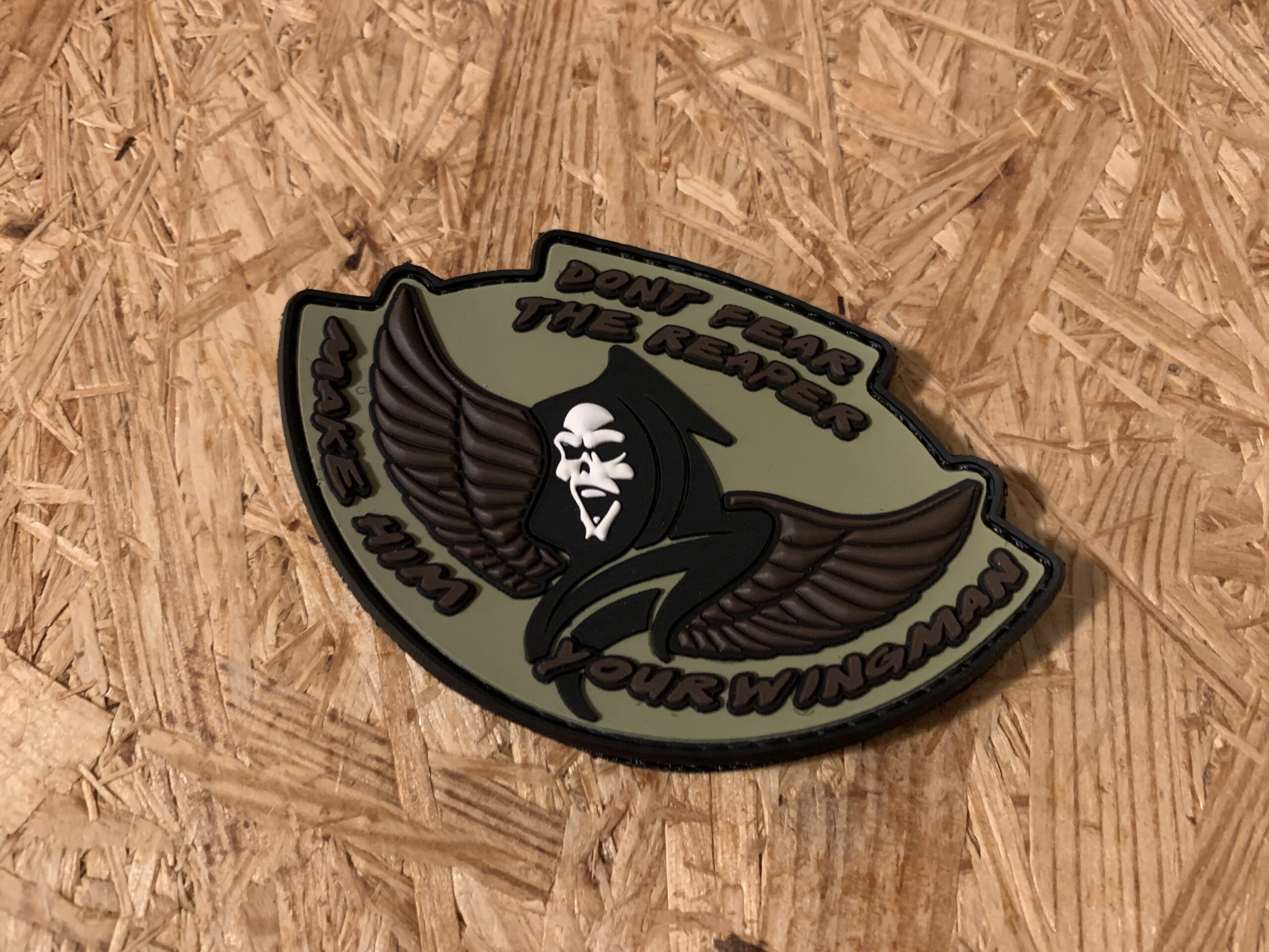 3D Rubber MORALE PATCH: "Don't fear the Reaper - brown wings" – Bild 2
