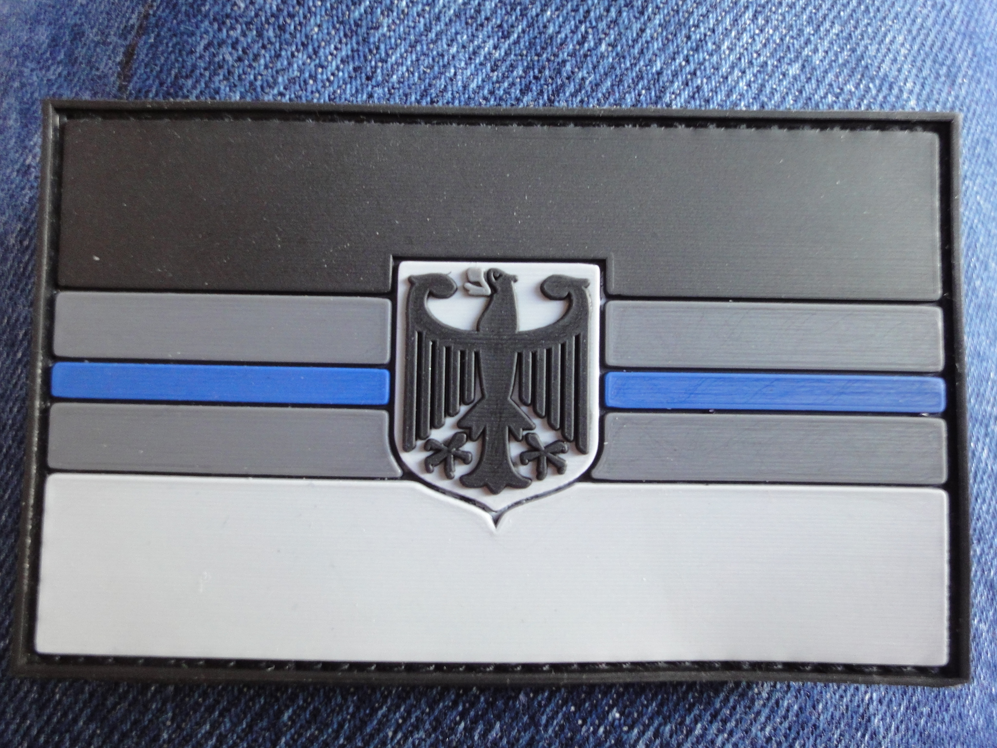 3D Rubber MORALE PATCH: "BLUE LINE DEUTSCHLAND"