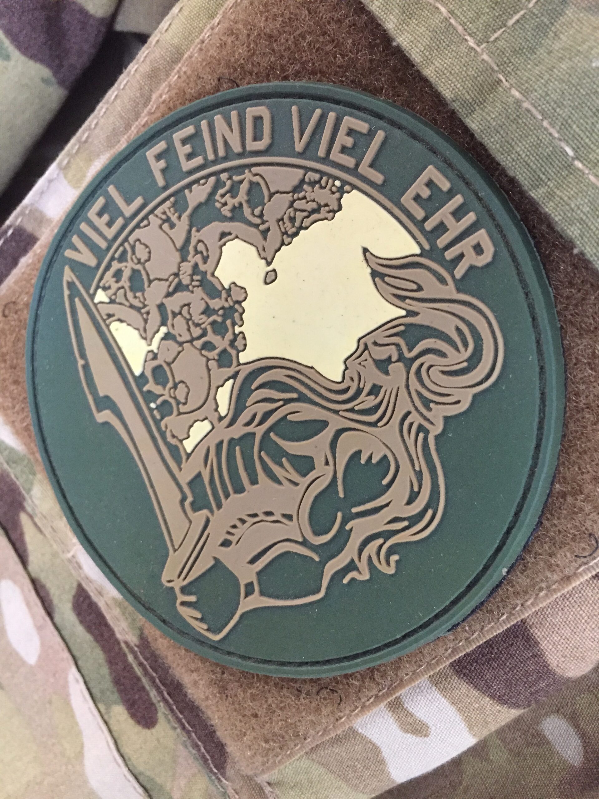 Morale - Rubberpatch "Viel Feind, viel Ehr", desert.