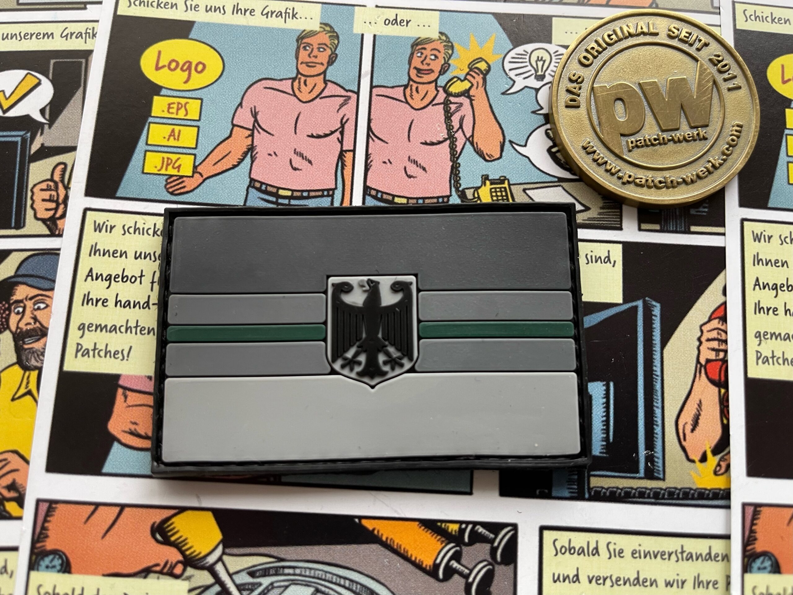 3D Rubber MORALE PATCH:"GREEN LINE DEUTSCHLAND" – Bild 3