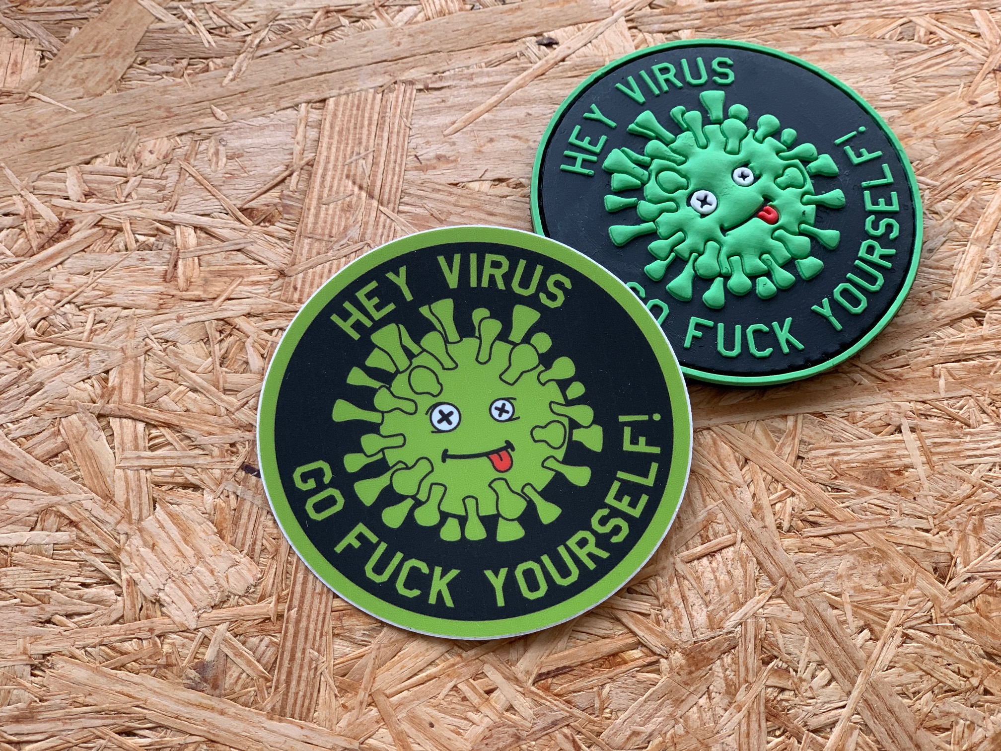 Aufkleber/Sticker "Hey Virus go fuck yourself"