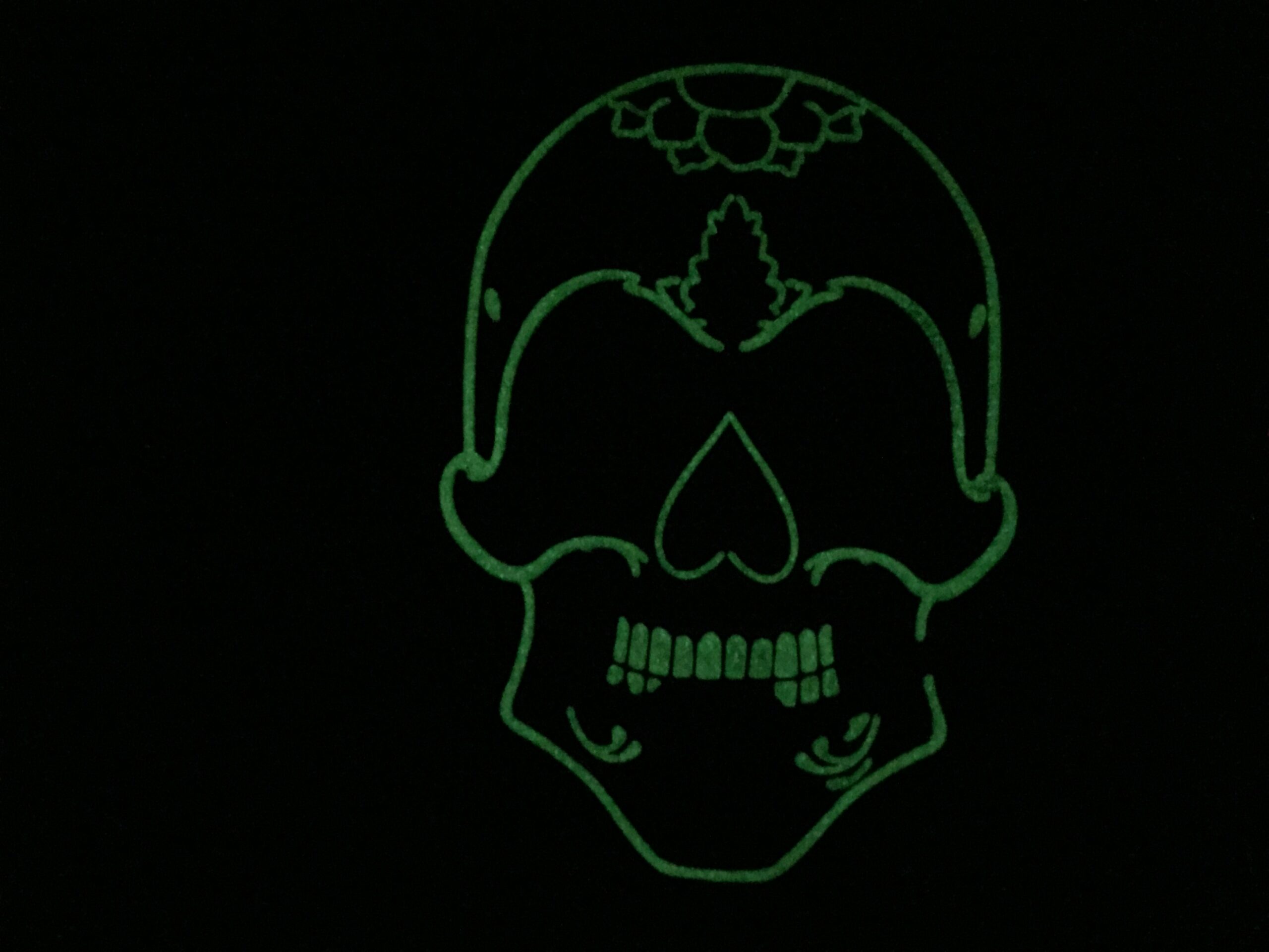 3D Rubber MORALE PATCH: "Santa Muerte" nachleuchtend – Bild 4