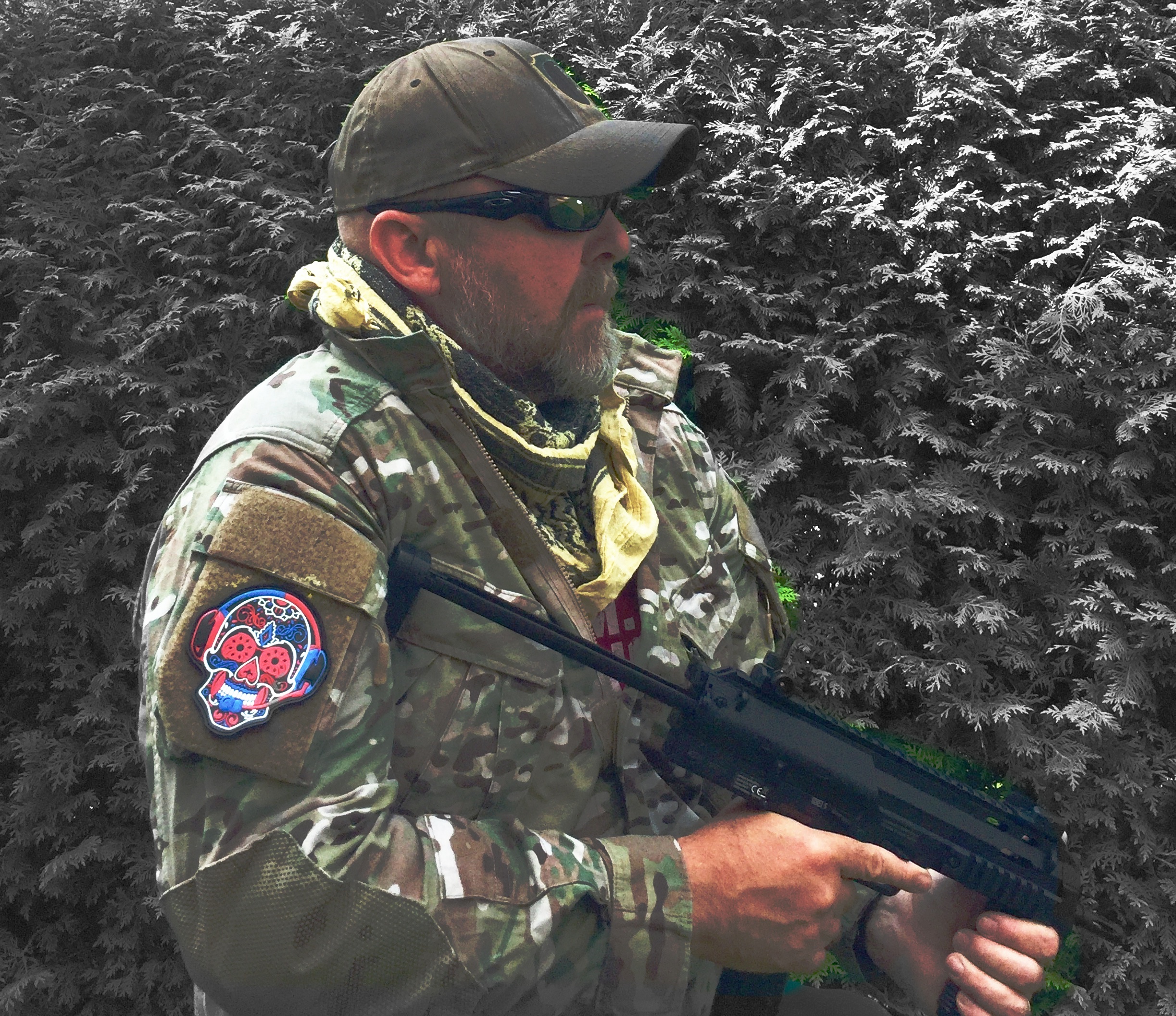 3D Rubber MORALE PATCH: "Santa Muerte" nachleuchtend – Bild 3