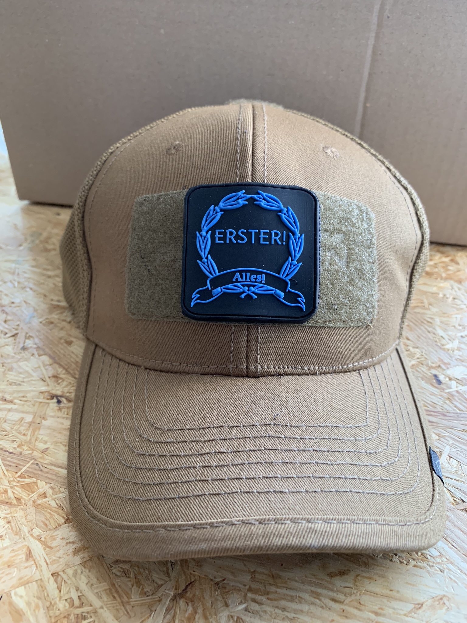 3D Morale Patch: "ERSTER! ALLES!", blau – Bild 2