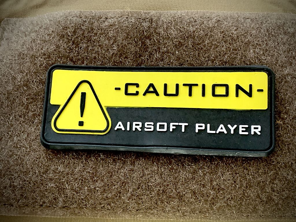 3D Rubberpatch: "CAUTION AIRSOFT PLAYER" – Bild 2