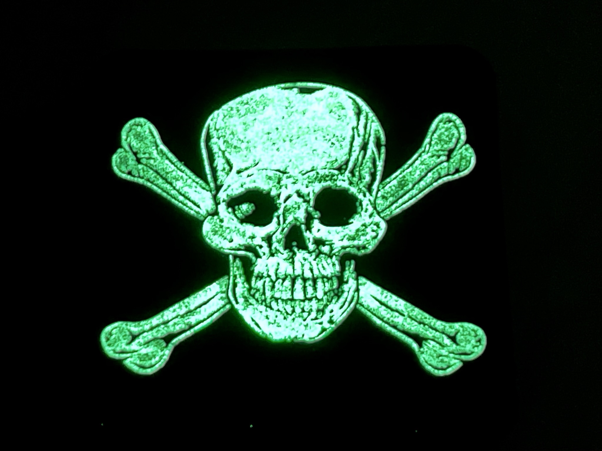3D Rubberpatch: "Jolly Roger Black Jack" Totenkopf, Skull – Bild 2