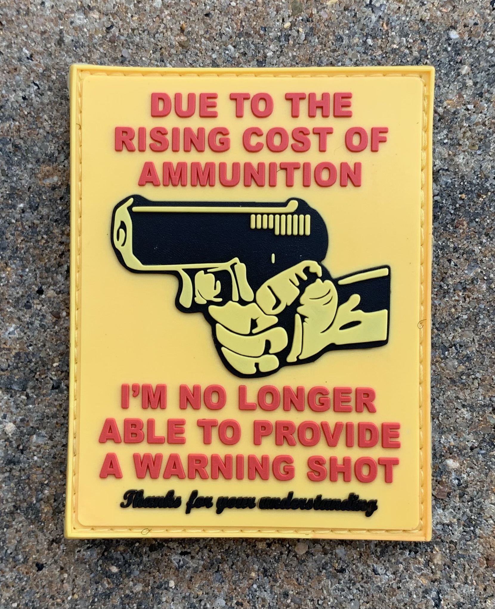 3D Rubberpatch: NO WARNING SHOT