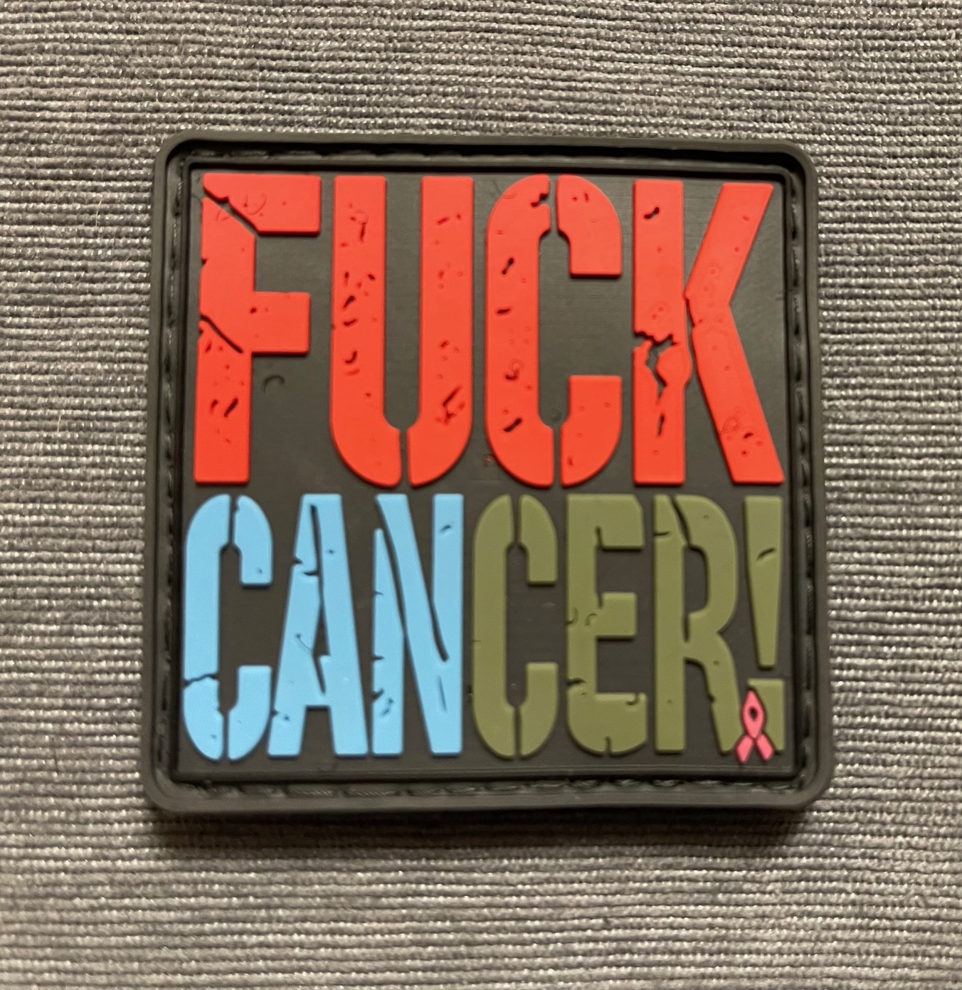 3D Rubberpatch "FUCK CANCER"