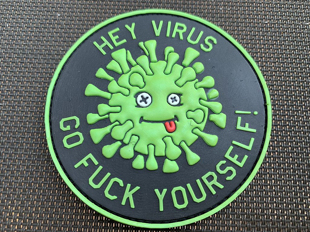 3D Rubberpatch: "HEY VIRUS GO FUCK YOURSELF!" – Bild 2