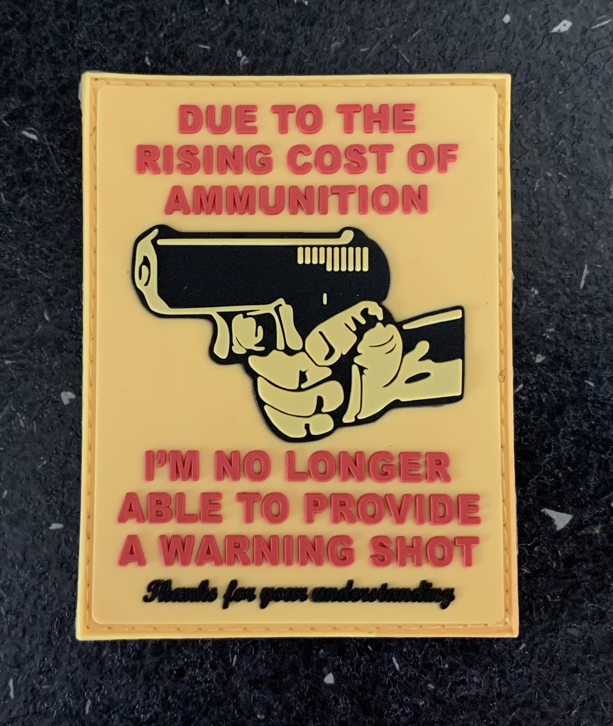 3D Rubberpatch: NO WARNING SHOT – Bild 2